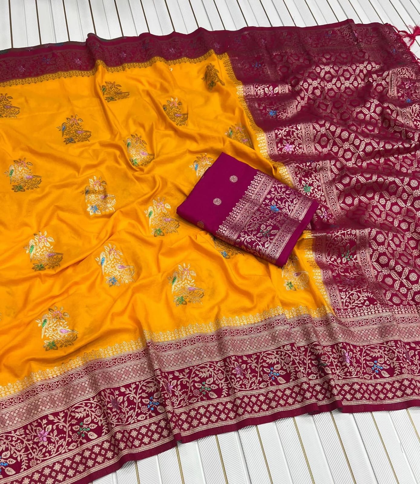 Zari work Georgette Saree - Image 10