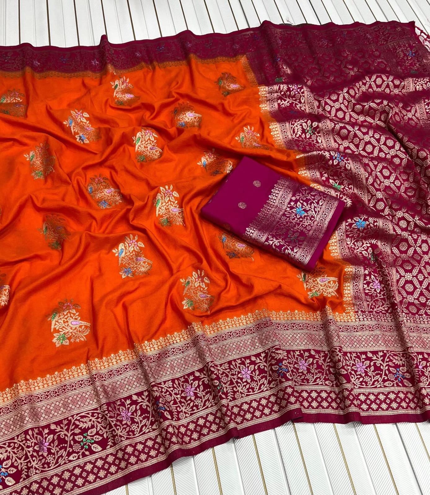 Zari work Georgette Saree - Image 7