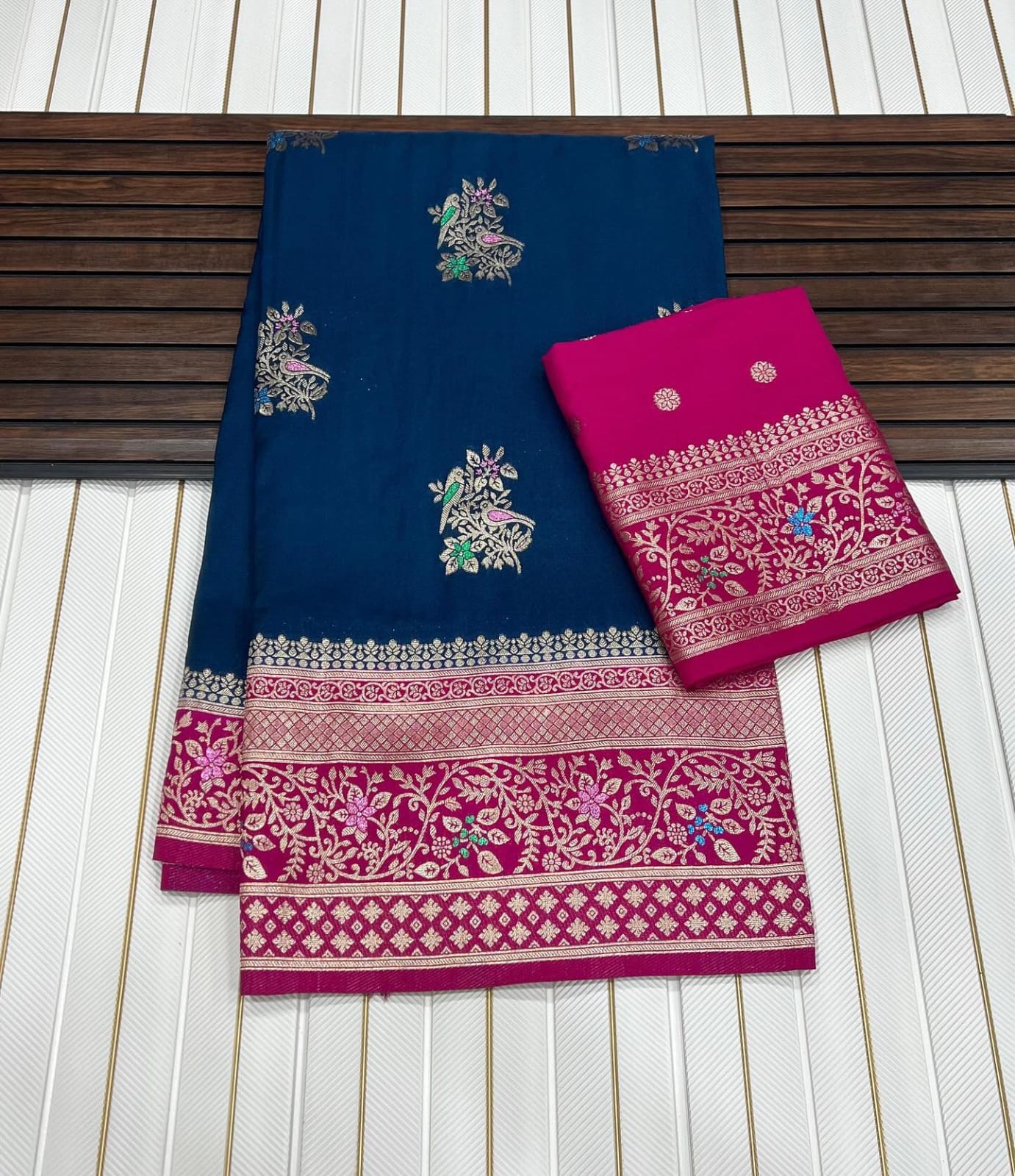 Zari work Georgette Saree