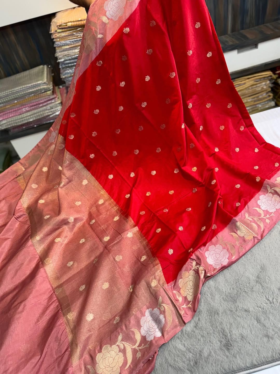 Banarasi Dyble Dupion Soft Silk Saree - Image 5