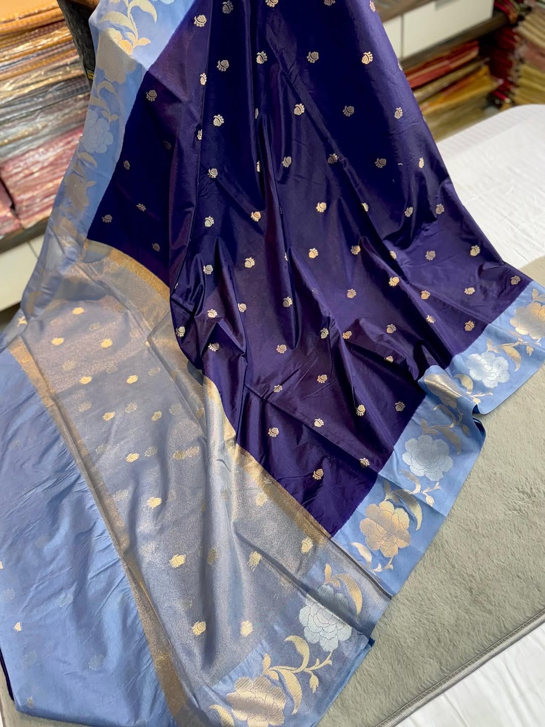 Banarasi Dyble Dupion Soft Silk Saree - Image 4