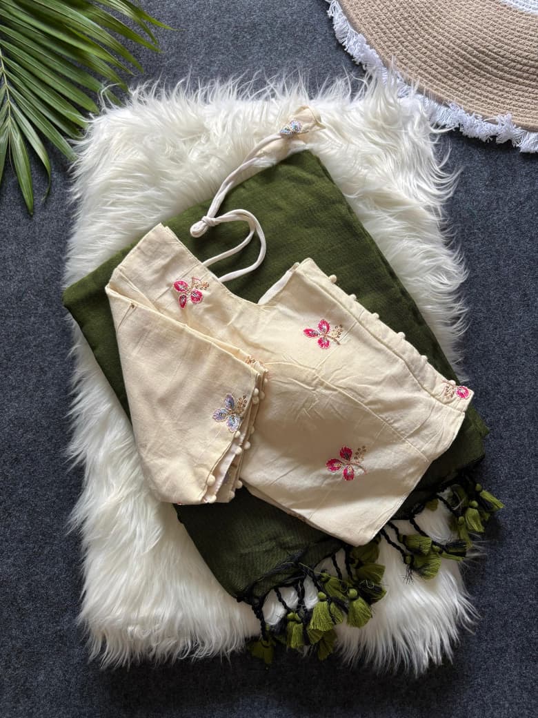 Soft khadi cotton celebrity inspired saree