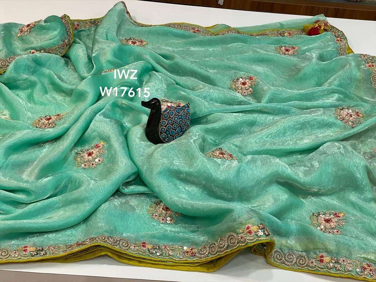 Fancy party wear sarees - Image 7