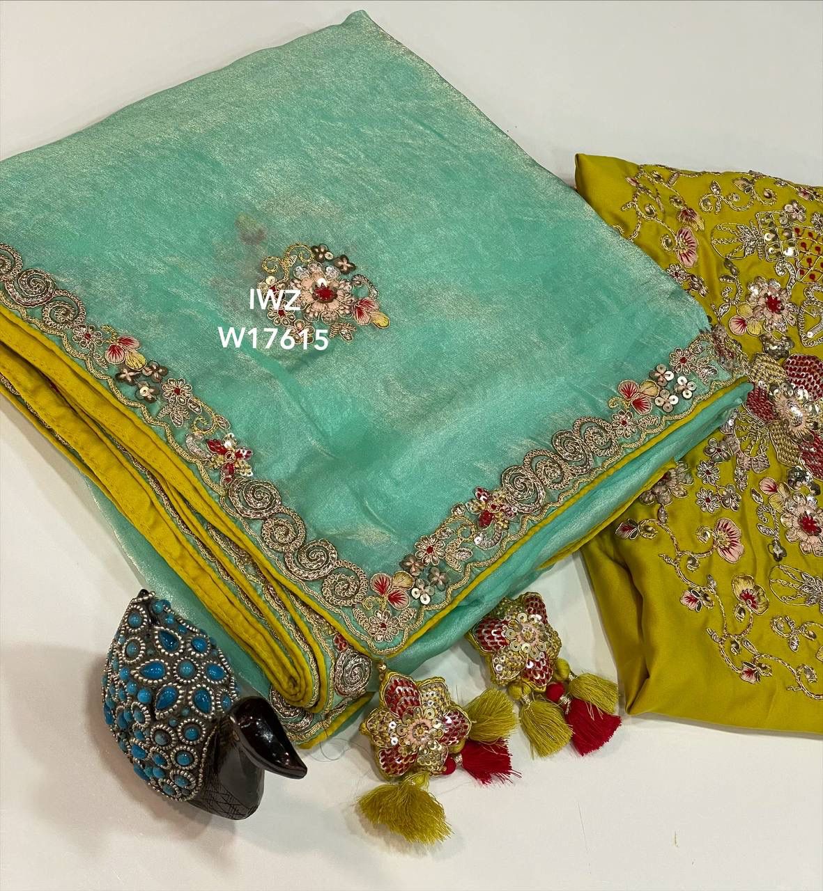 Fancy party wear sarees - Image 5