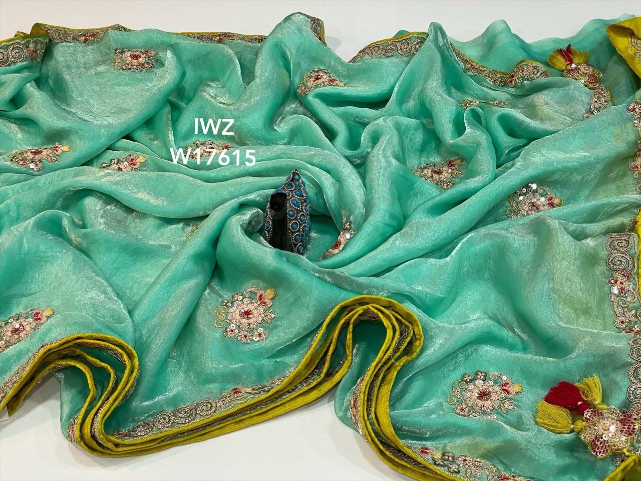 Fancy party wear sarees - Image 8