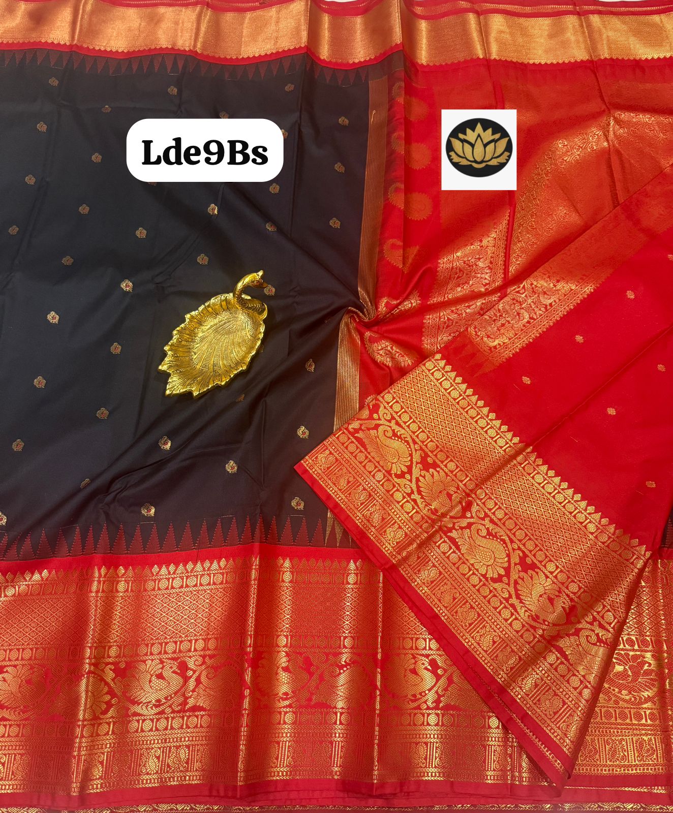 Traditional Gadwal vintage kanchi bigborder semi pattu - Image 6