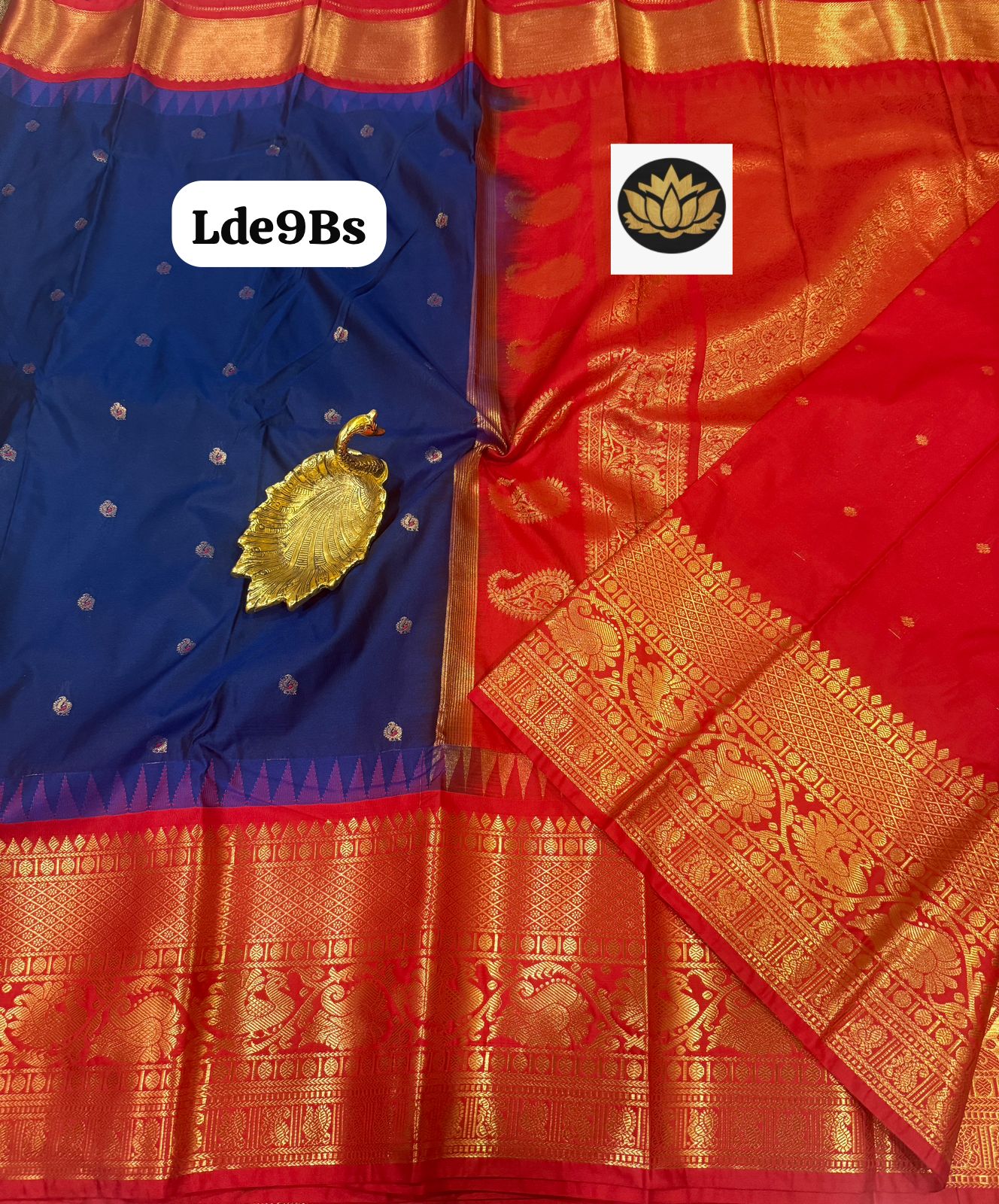 Traditional Gadwal vintage kanchi bigborder semi pattu - Image 14