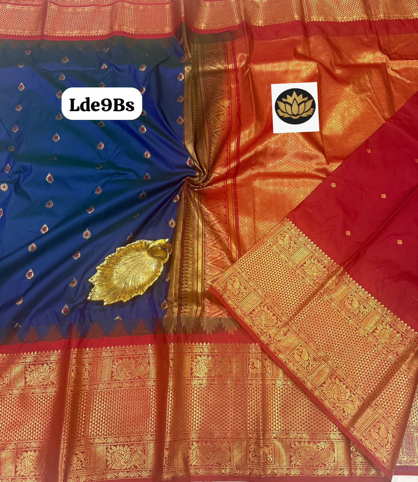 Traditional Gadwal vintage kanchi bigborder semi pattu - Image 9