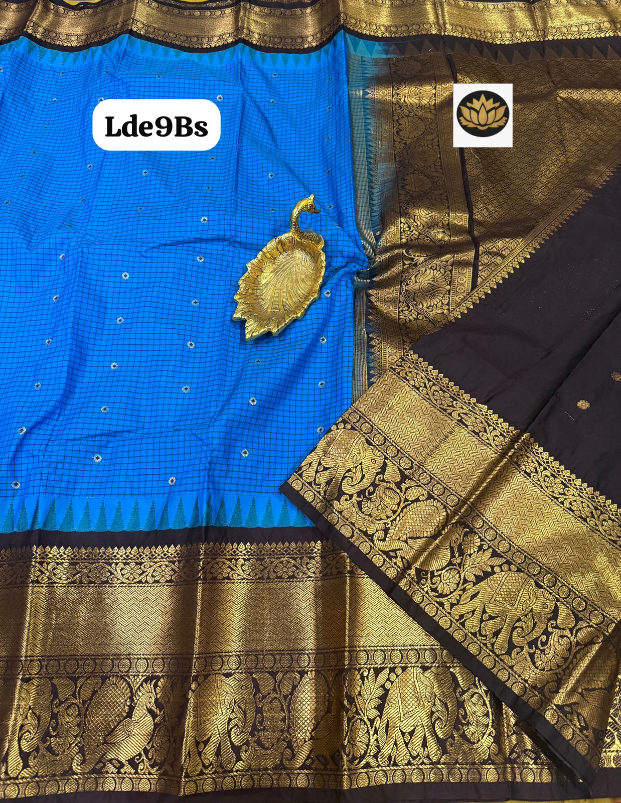 Traditional Gadwal vintage kanchi bigborder semi pattu - Image 20