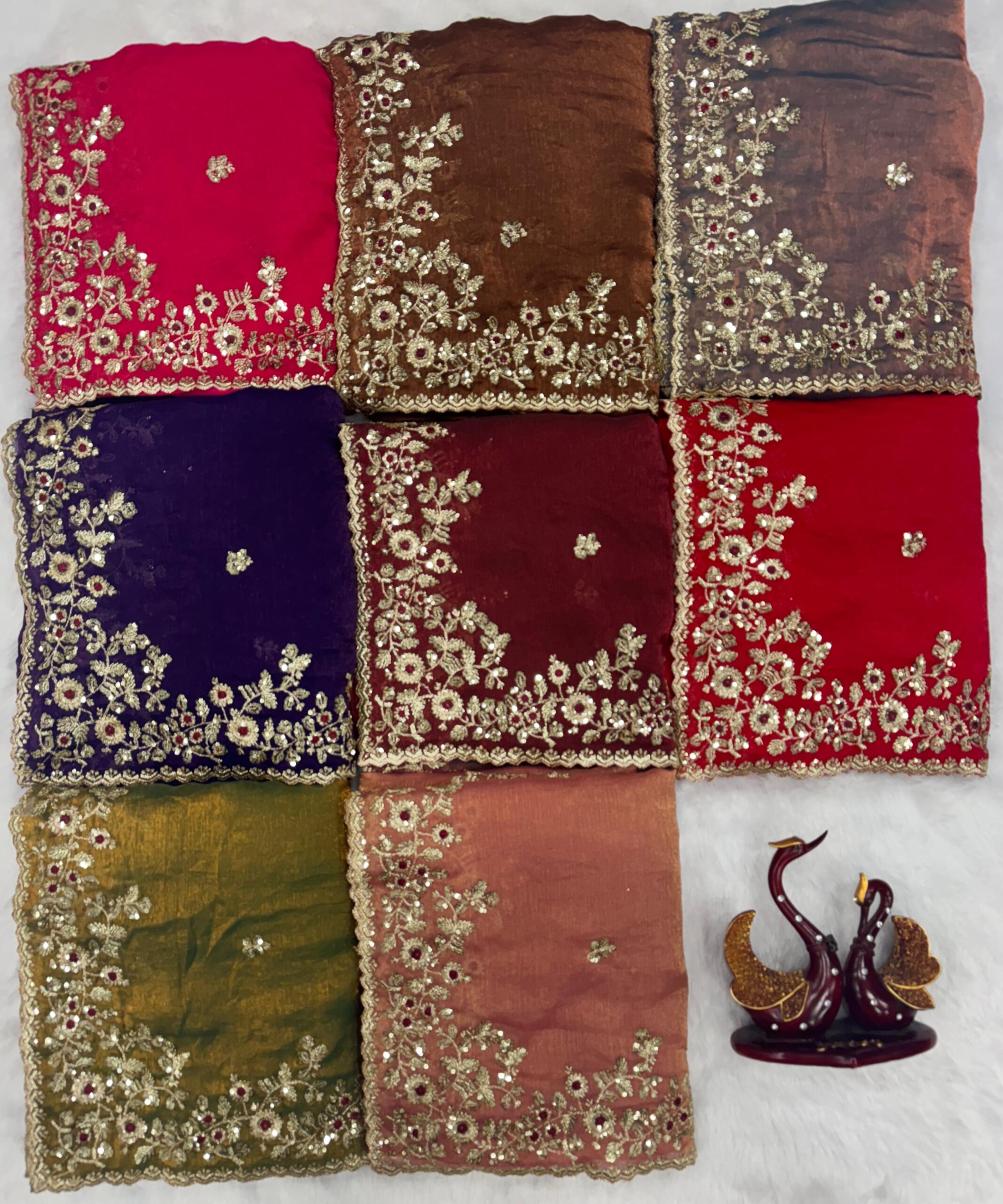 Sequins work embroidered saree - Image 13