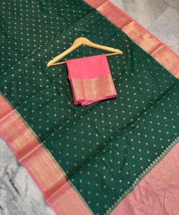 Banaras handloom rim jhim silk Saree