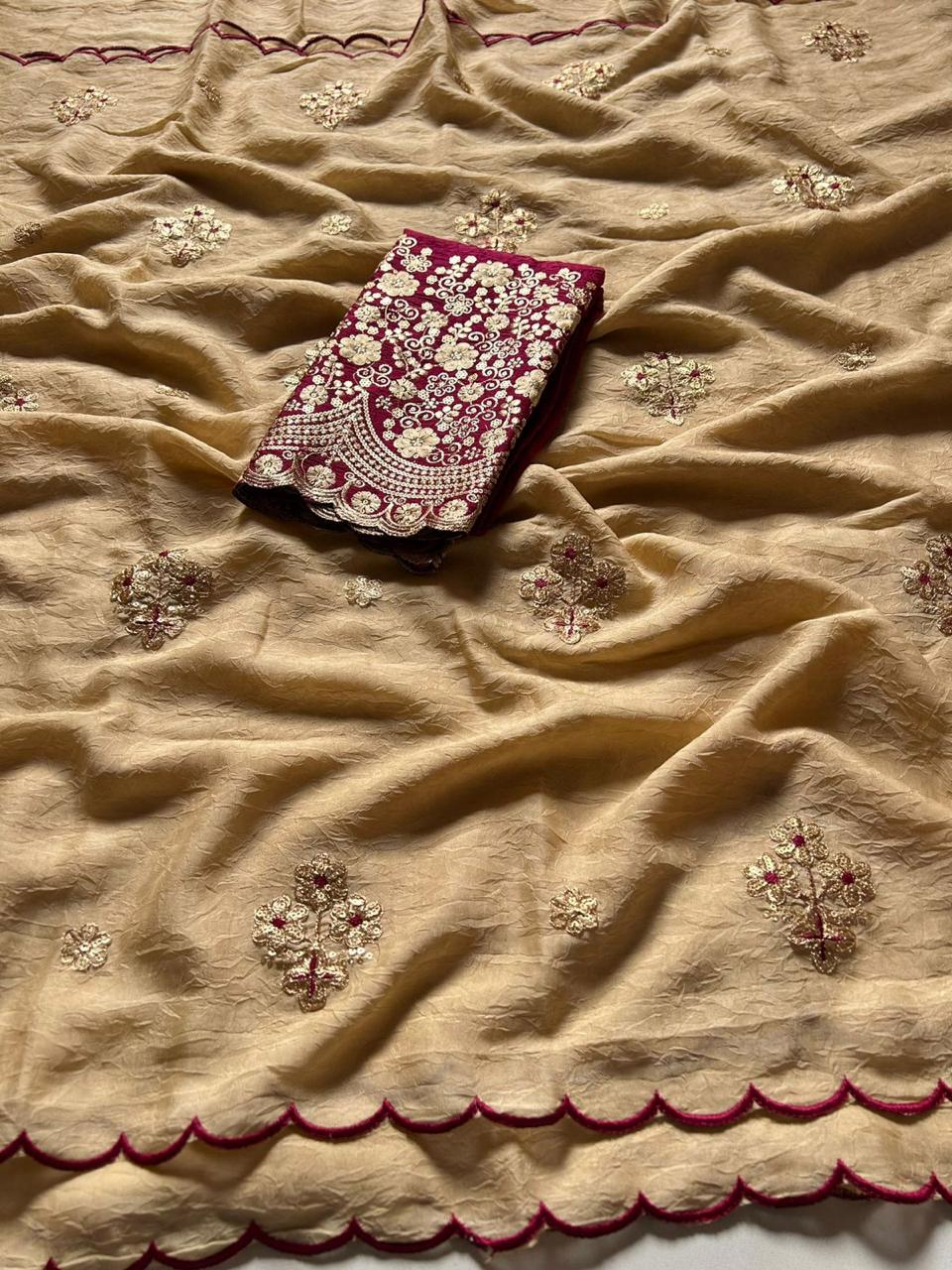rangoli crush silk with beautiful sequence