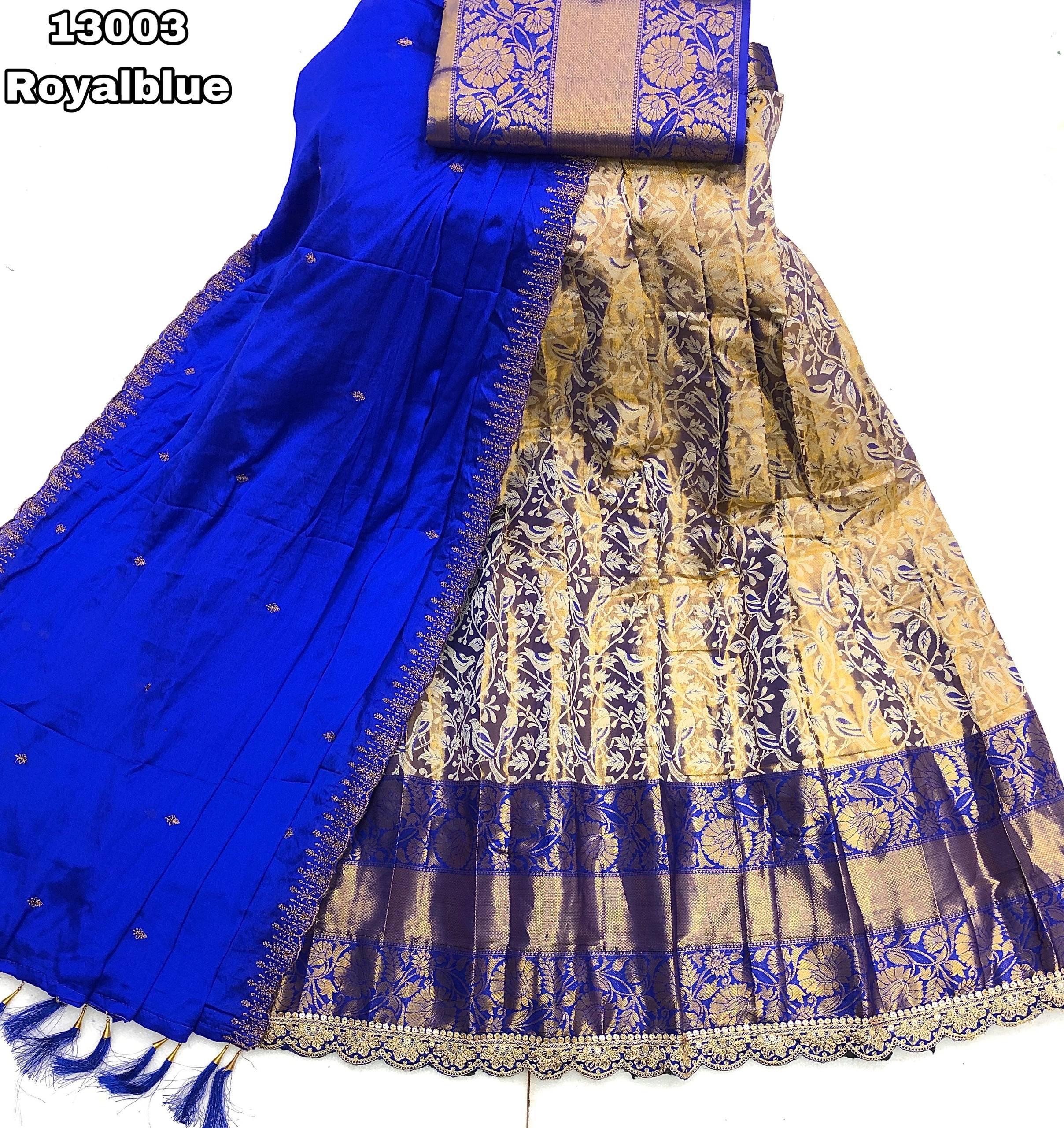 kanjivaram silk Gold zari weaving with sparrow