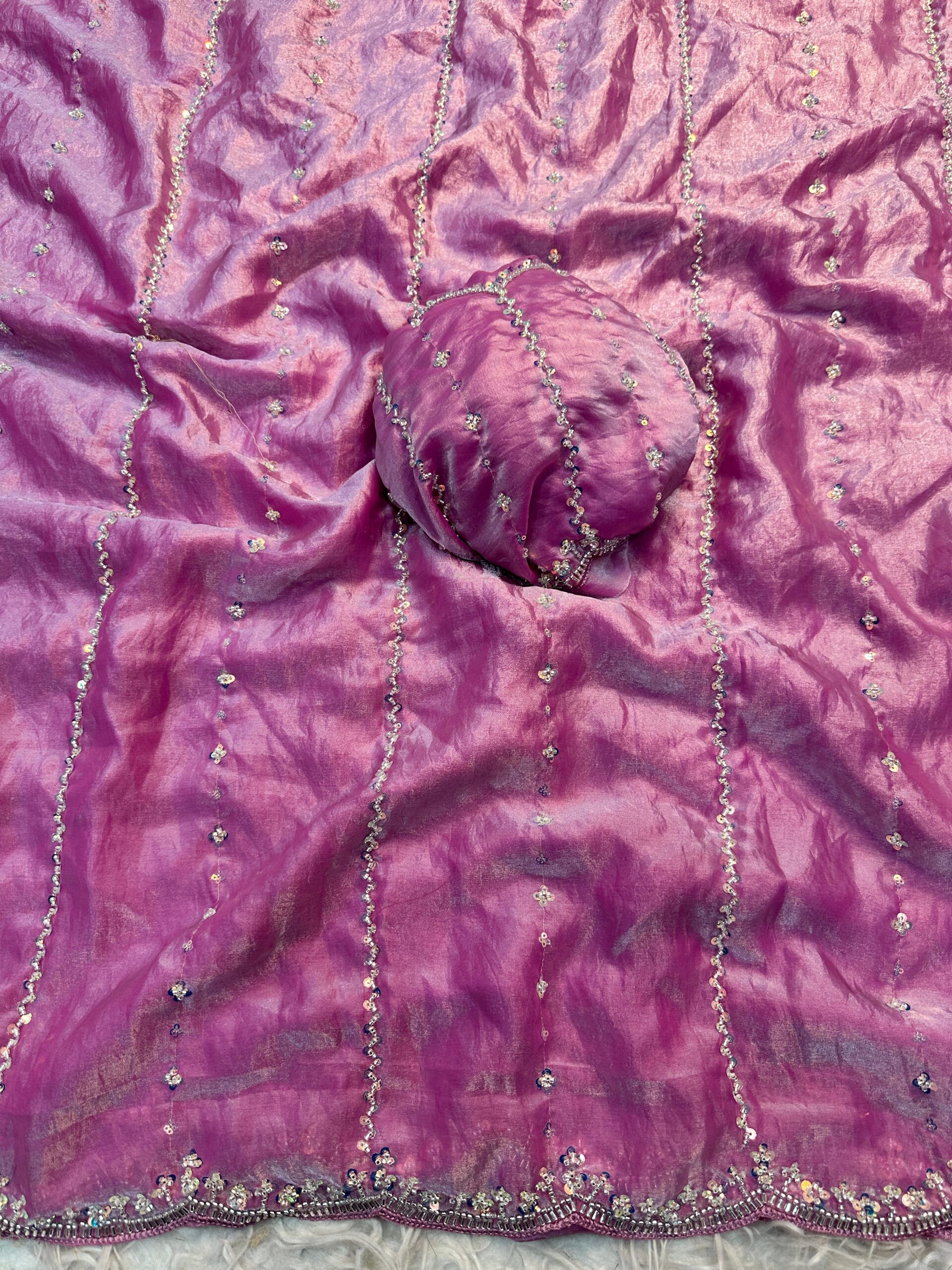 Space Silk Hand Work Saree