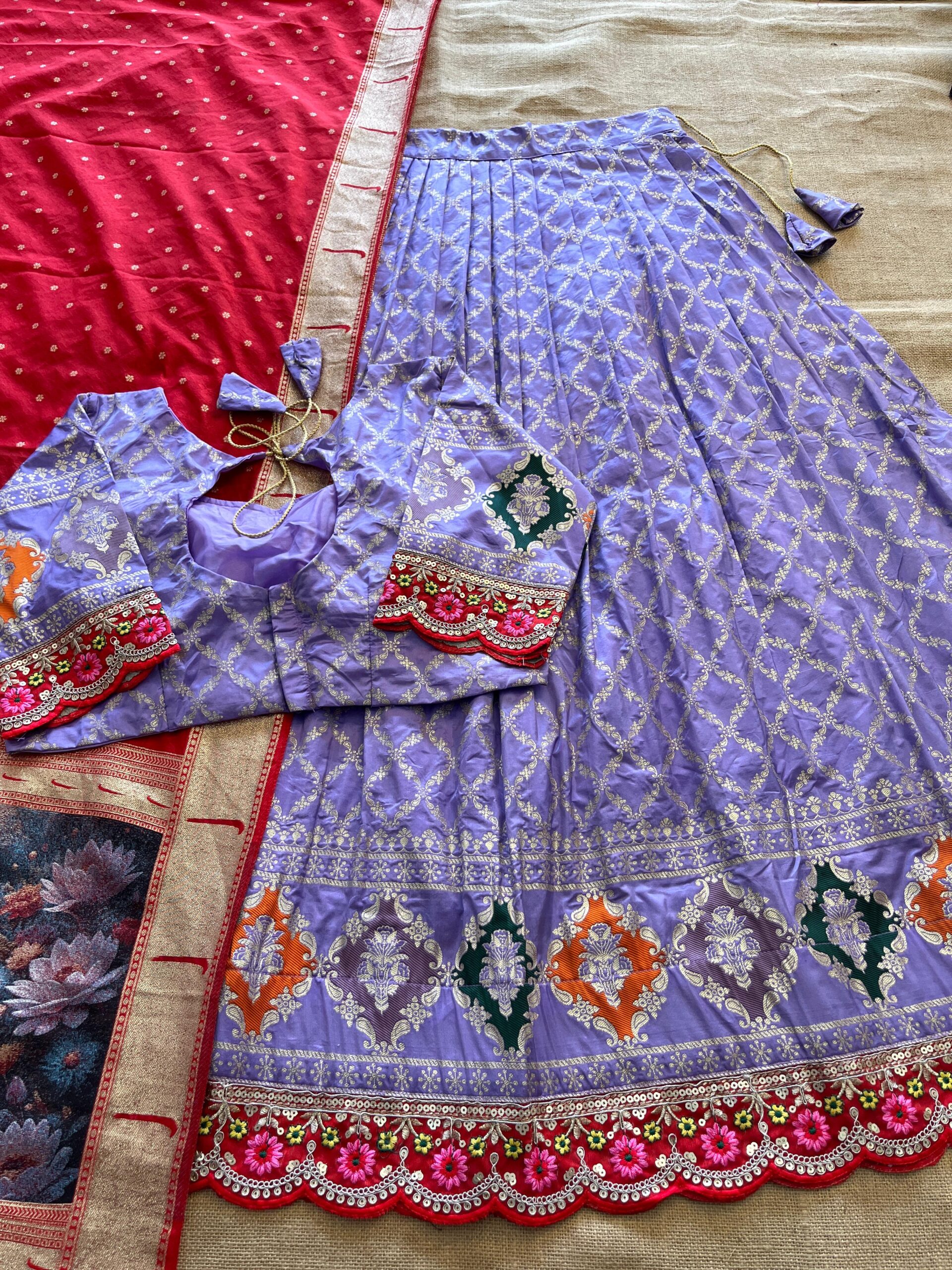 Stitched Lehengha with Blouse & Duppta - Image 6