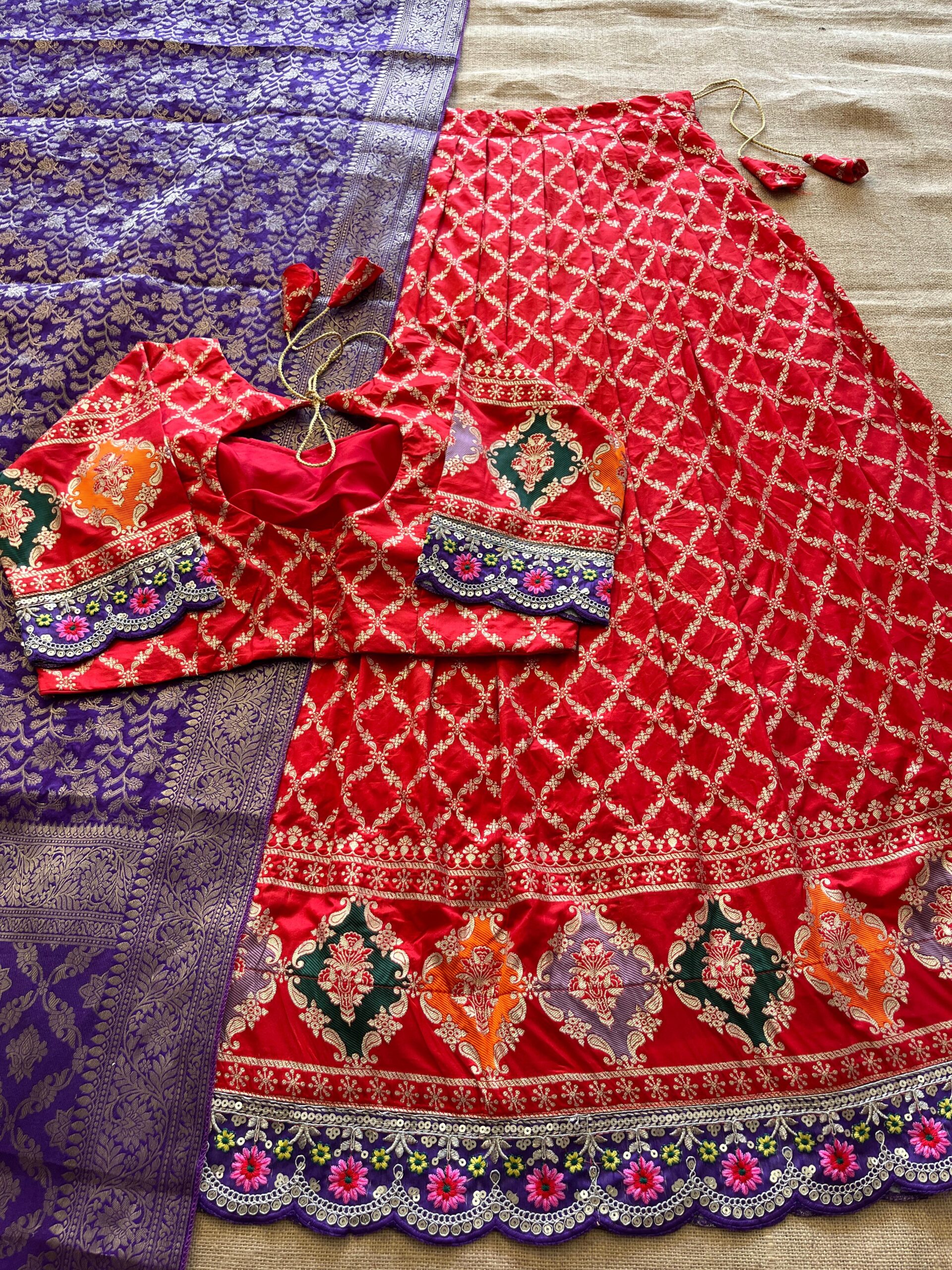 Stitched Lehengha with Blouse & Duppta - Image 4