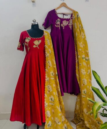 Beautiful gown with dupatta