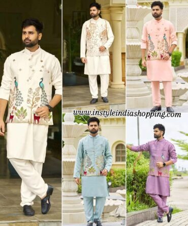 Kurta koti pyjama set for men