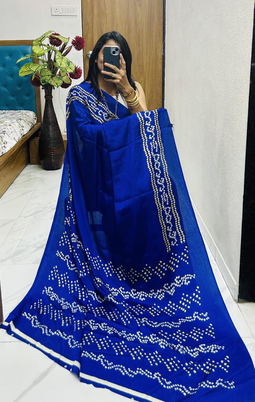 Pure gajji soft silk saree - Image 7