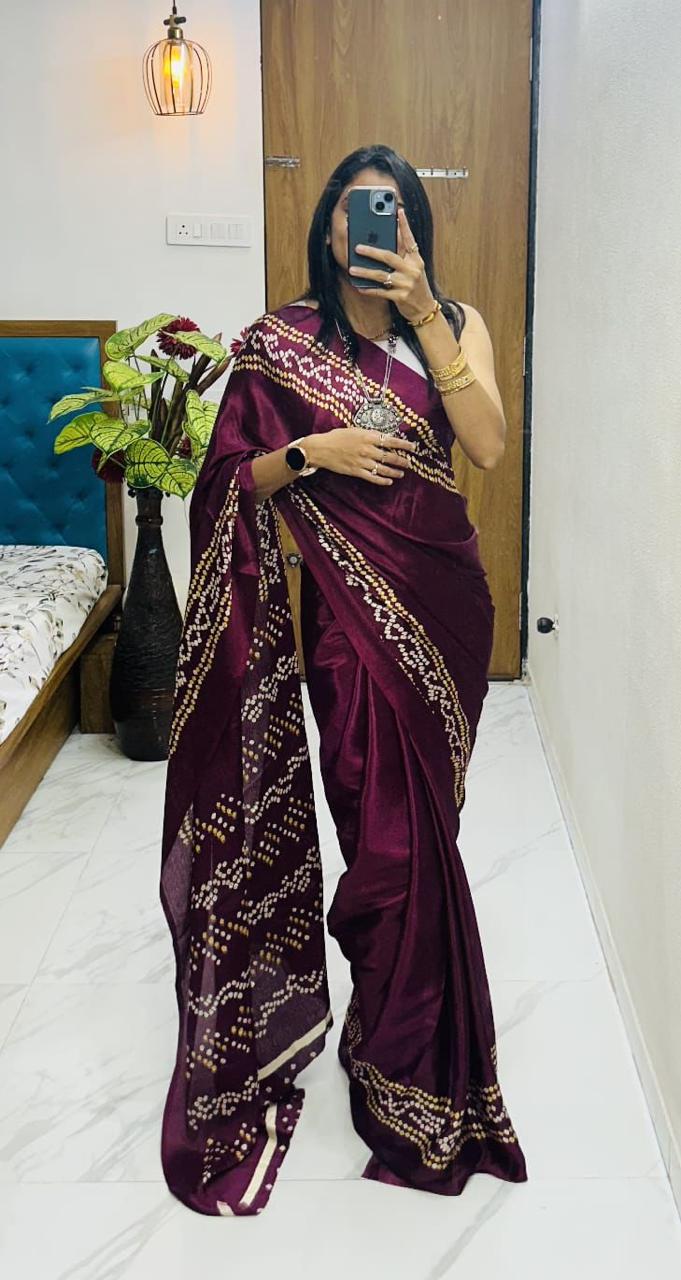 Pure gajji soft silk saree - Image 3