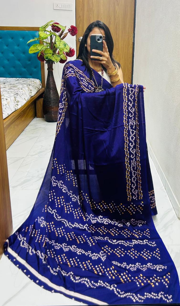 Pure gajji soft silk saree - Image 6