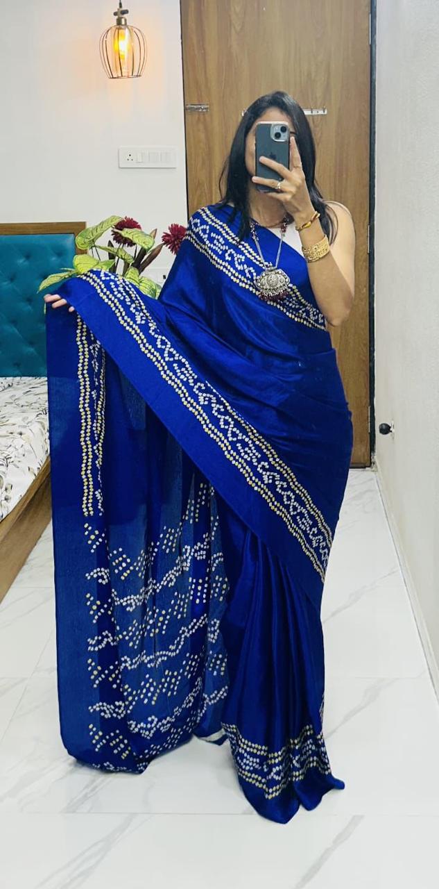 Pure gajji soft silk saree - Image 11