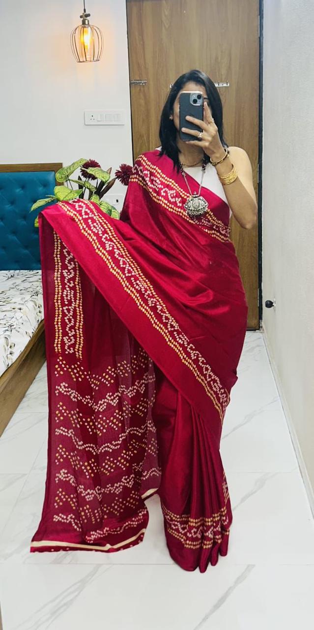 Pure gajji soft silk saree - Image 10