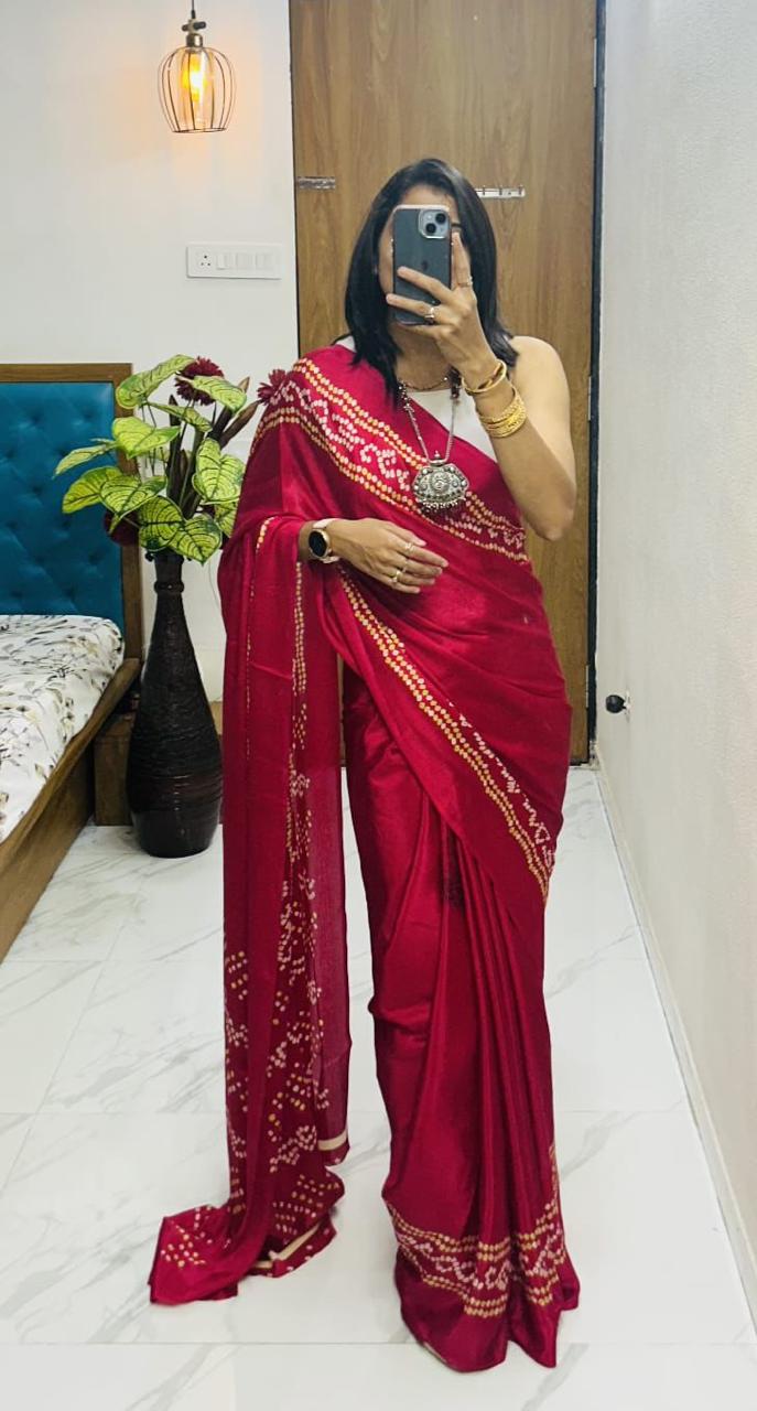 Pure gajji soft silk saree