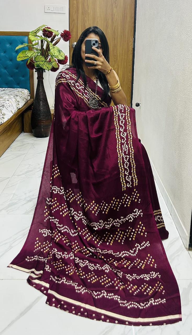 Pure gajji soft silk saree - Image 12