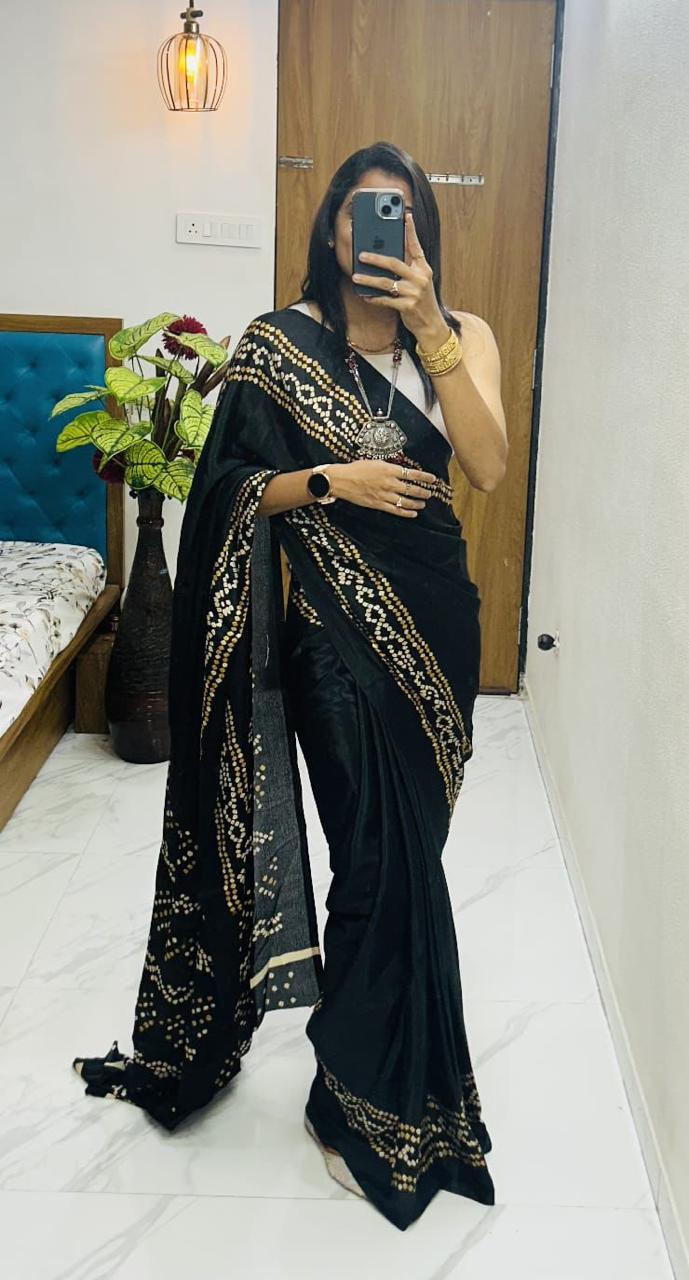 Pure gajji soft silk saree - Image 13