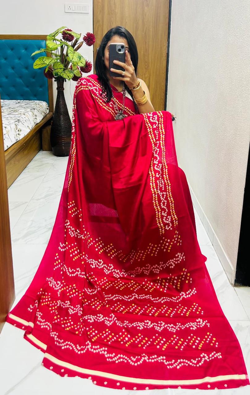 Pure gajji soft silk saree - Image 8