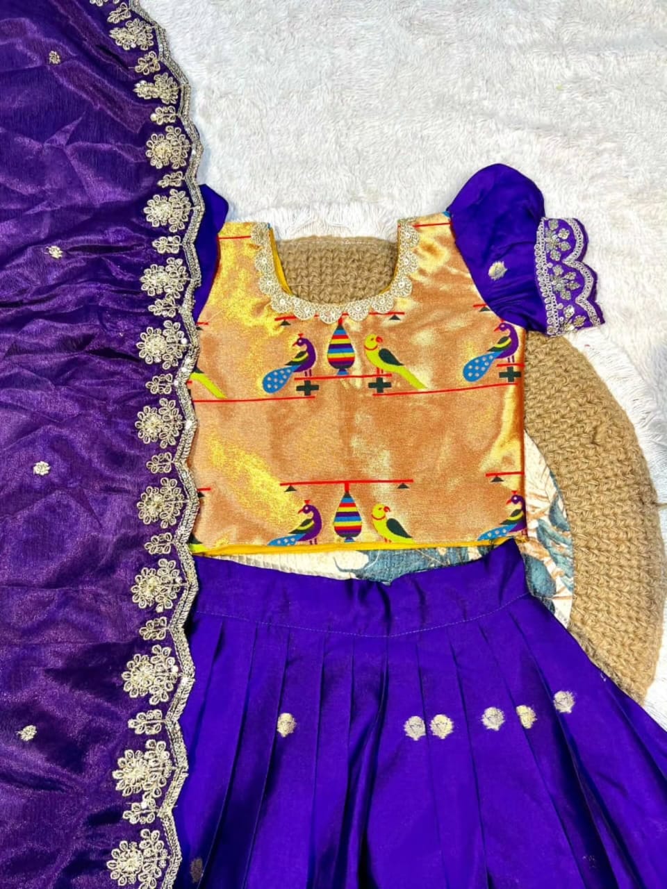 Kids Half saree with voni - Image 7