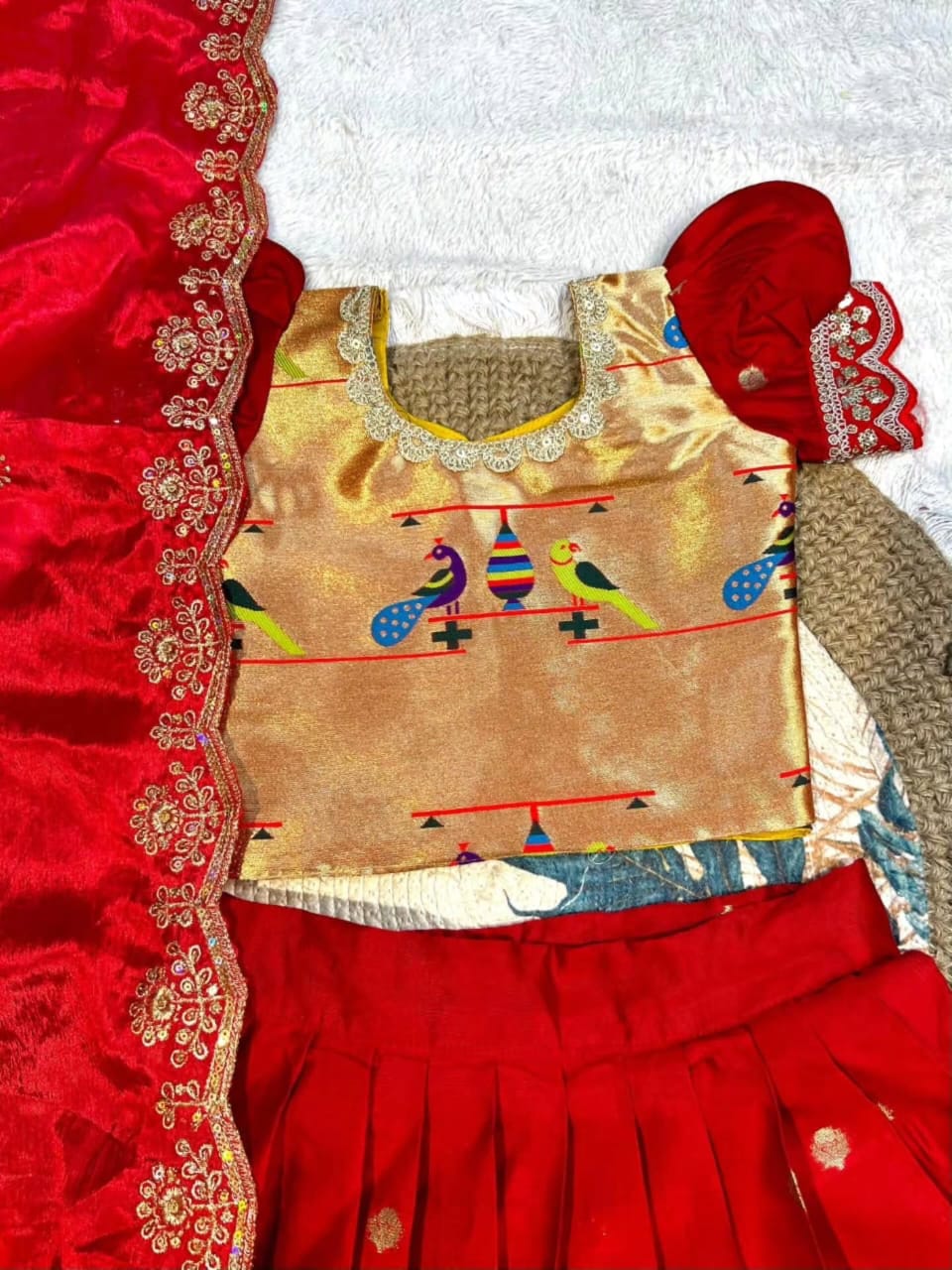 Kids Half saree with voni - Image 6