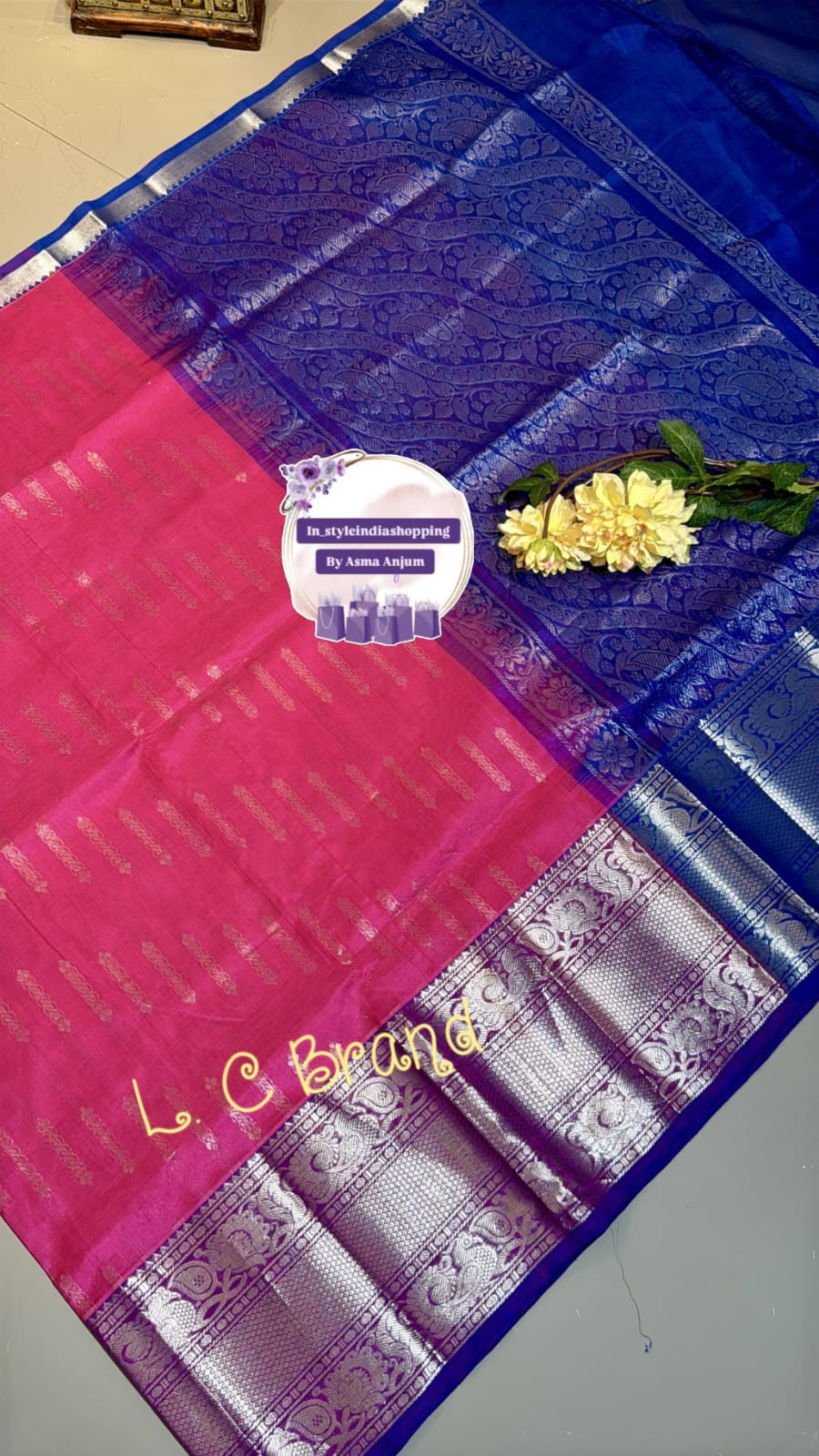 Pure Mangalgiri Pattu saree - Image 3