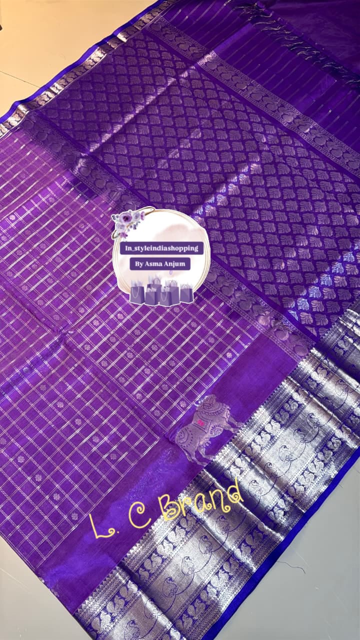 Pure Mangalgiri Pattu saree - Image 3