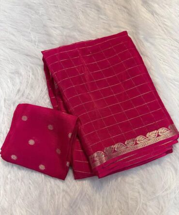 Viscose Georgette Saree With Viscose Blouse