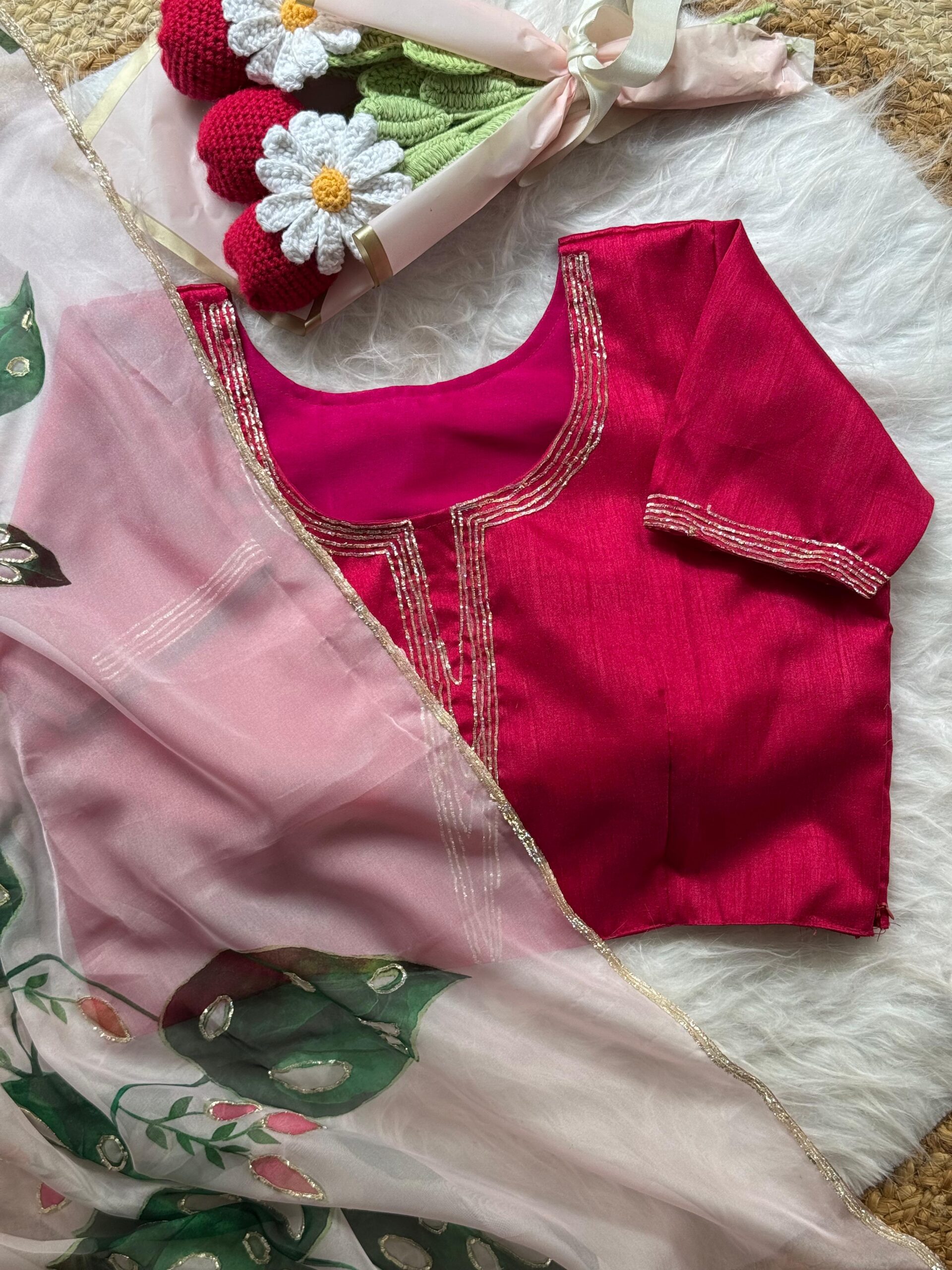 Soft organza saree - Image 4