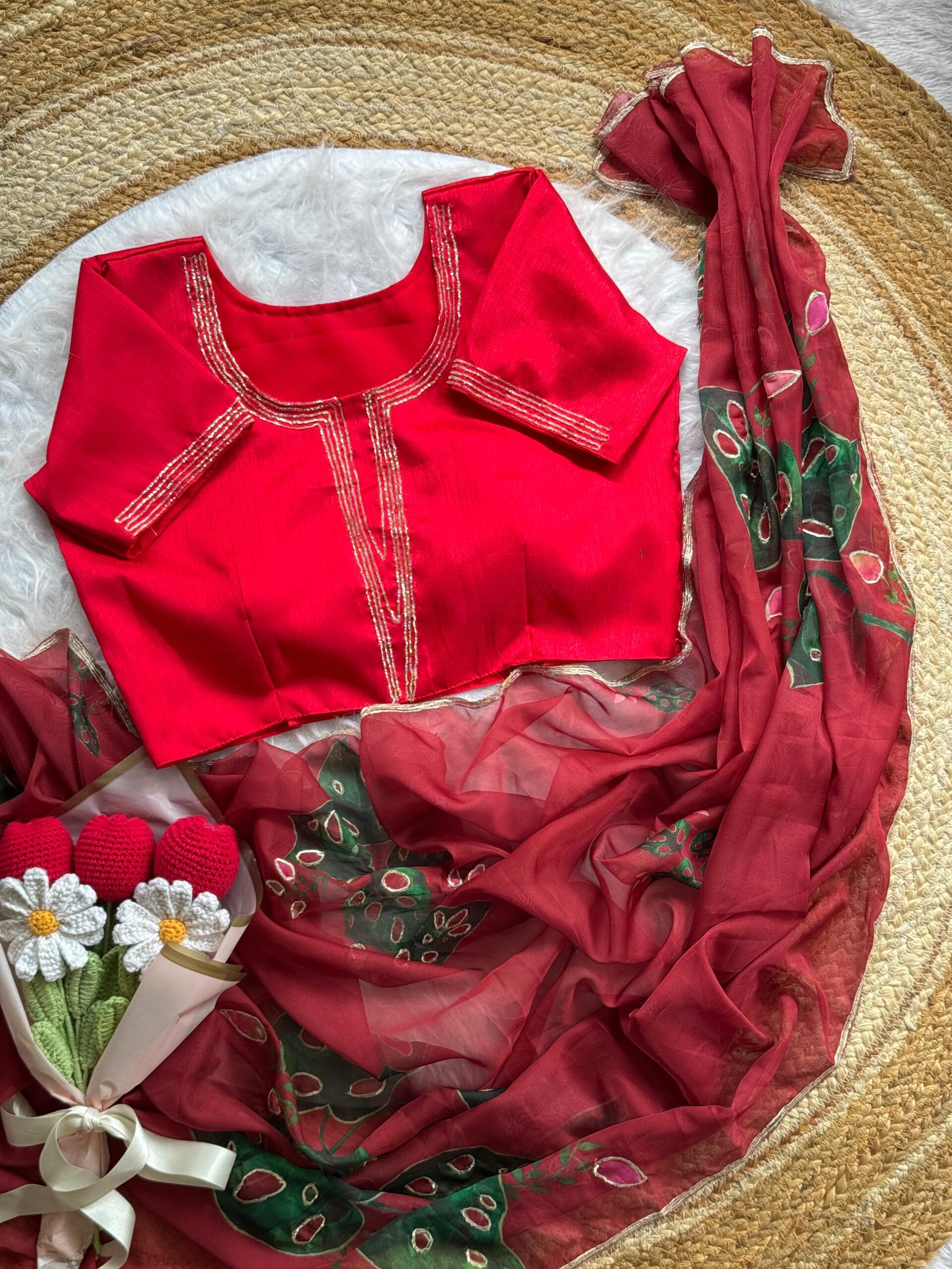 Soft organza saree - Image 9