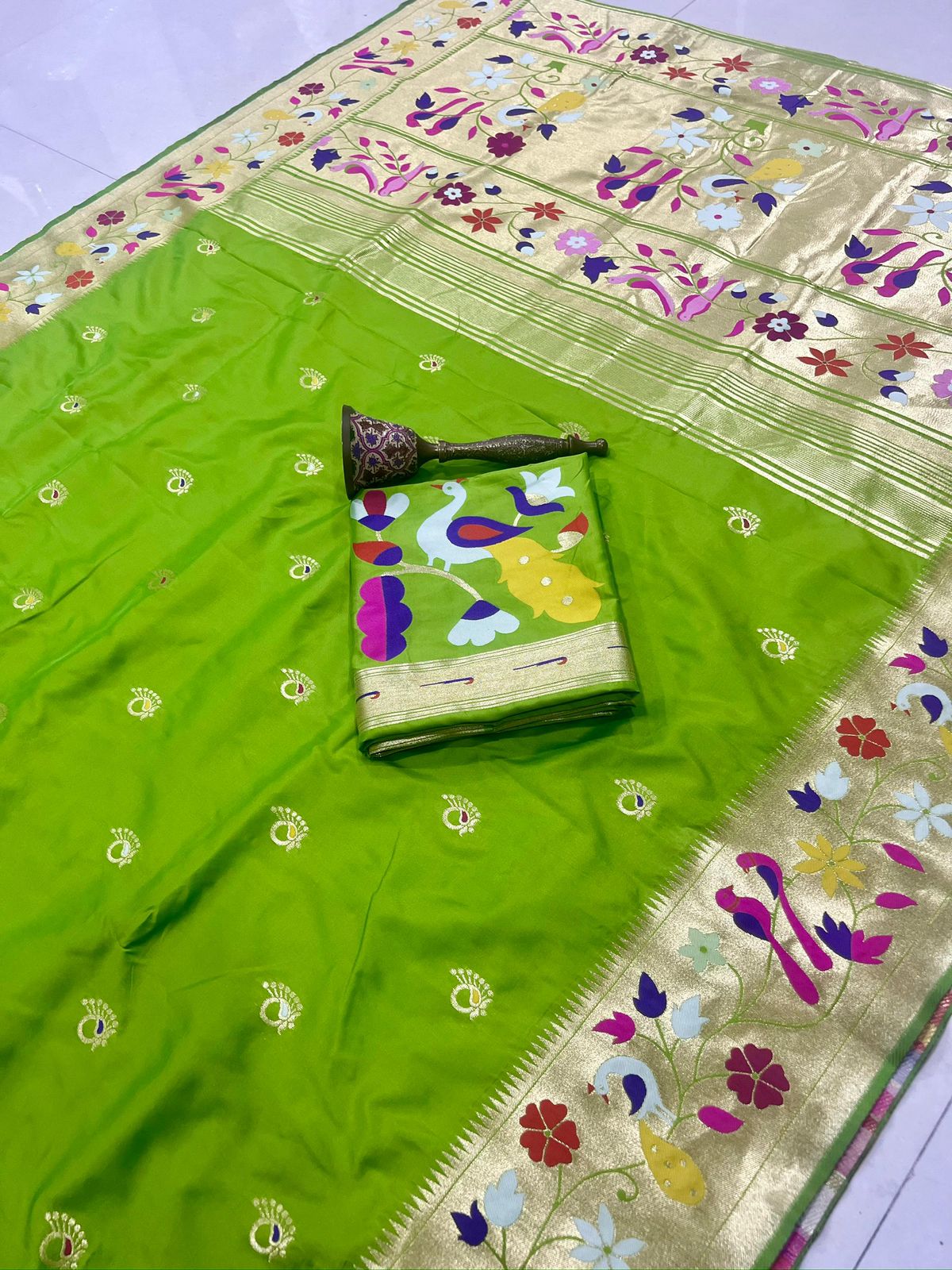 PURE SOFT KANCHIVRAM PETHANI SILK SAREE - Image 16