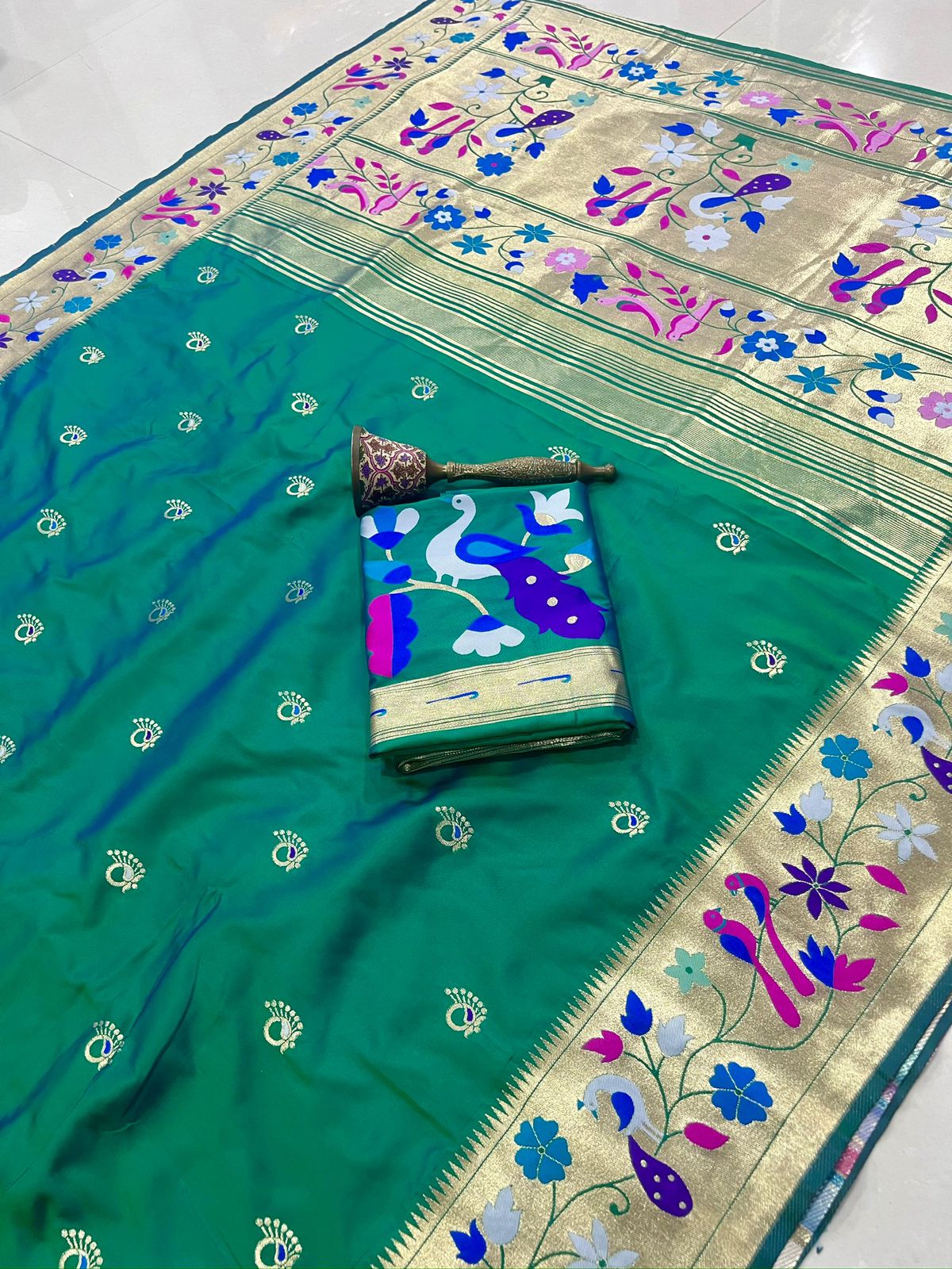 PURE SOFT KANCHIVRAM PETHANI SILK SAREE - Image 15