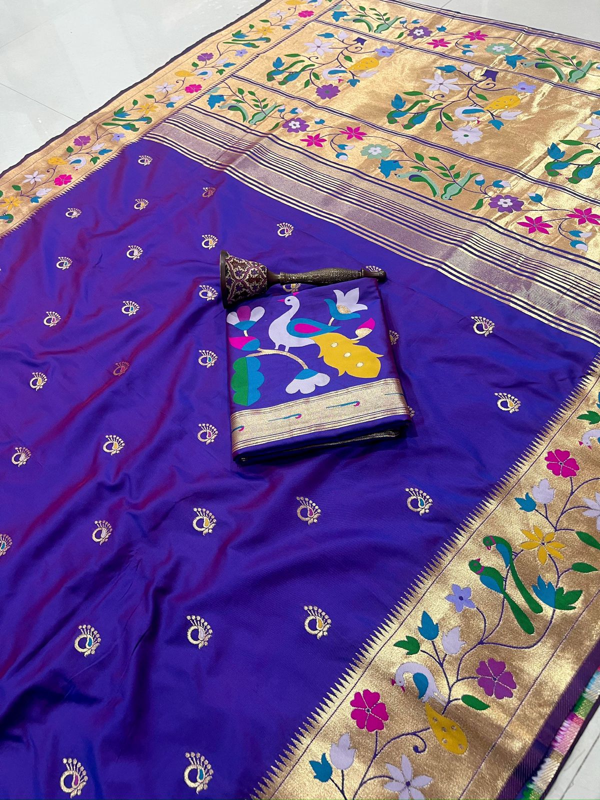 PURE SOFT KANCHIVRAM PETHANI SILK SAREE - Image 7