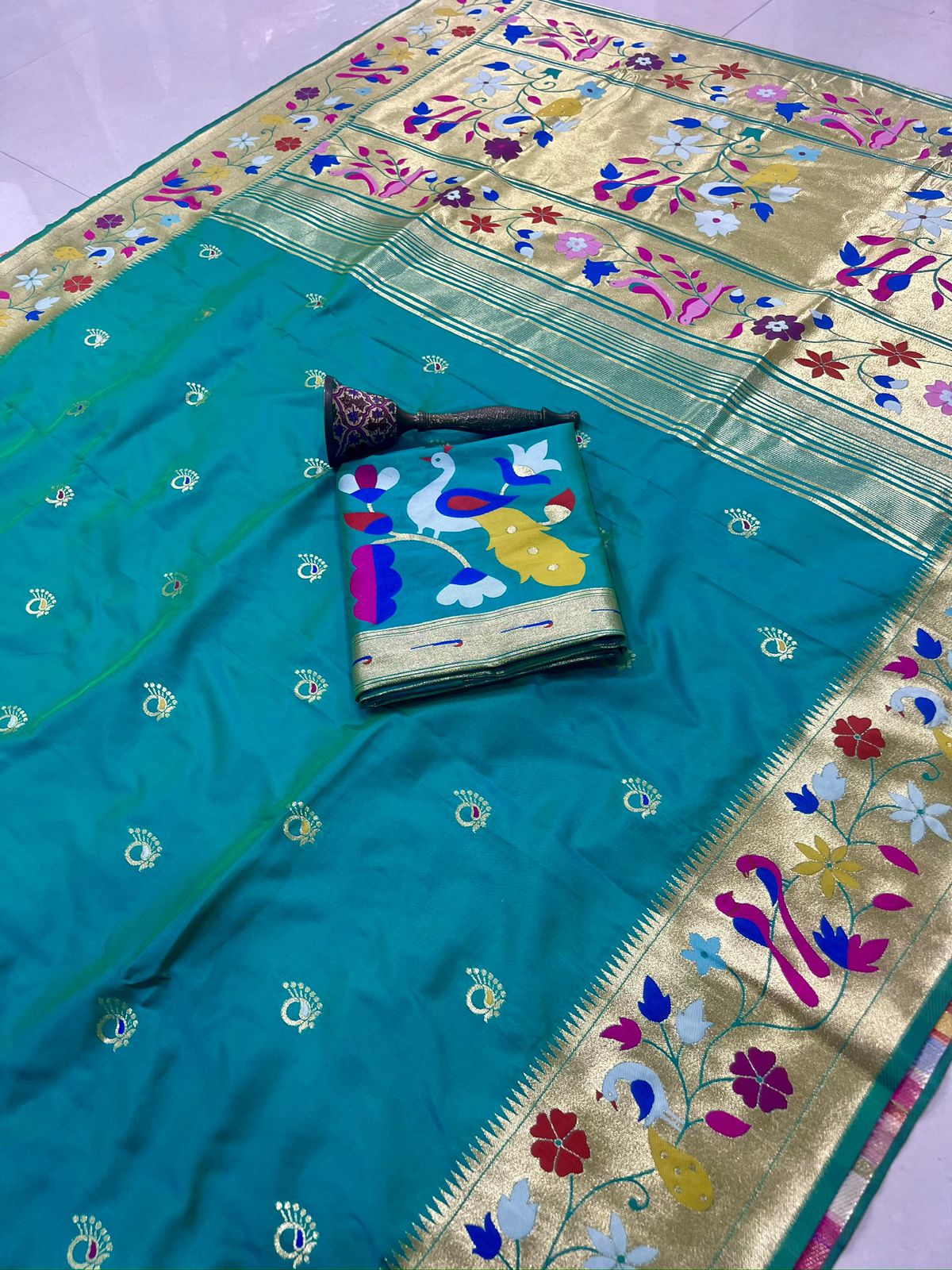 PURE SOFT KANCHIVRAM PETHANI SILK SAREE - Image 8