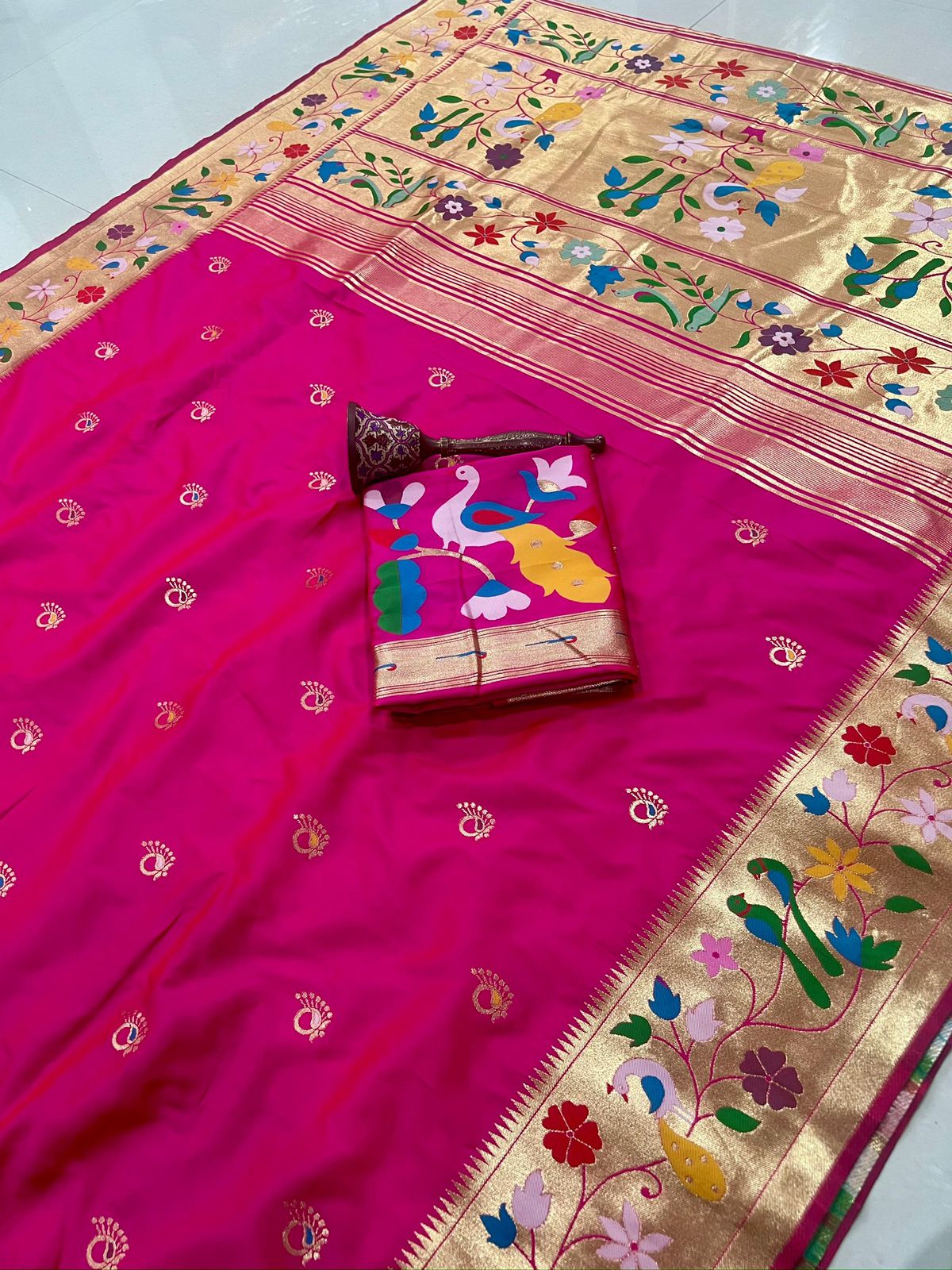 PURE SOFT KANCHIVRAM PETHANI SILK SAREE - Image 6
