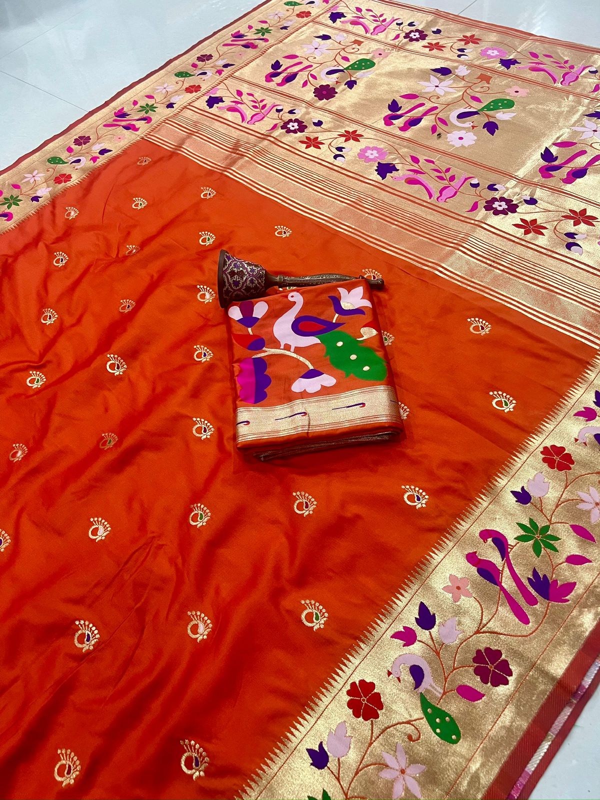 PURE SOFT KANCHIVRAM PETHANI SILK SAREE - Image 5