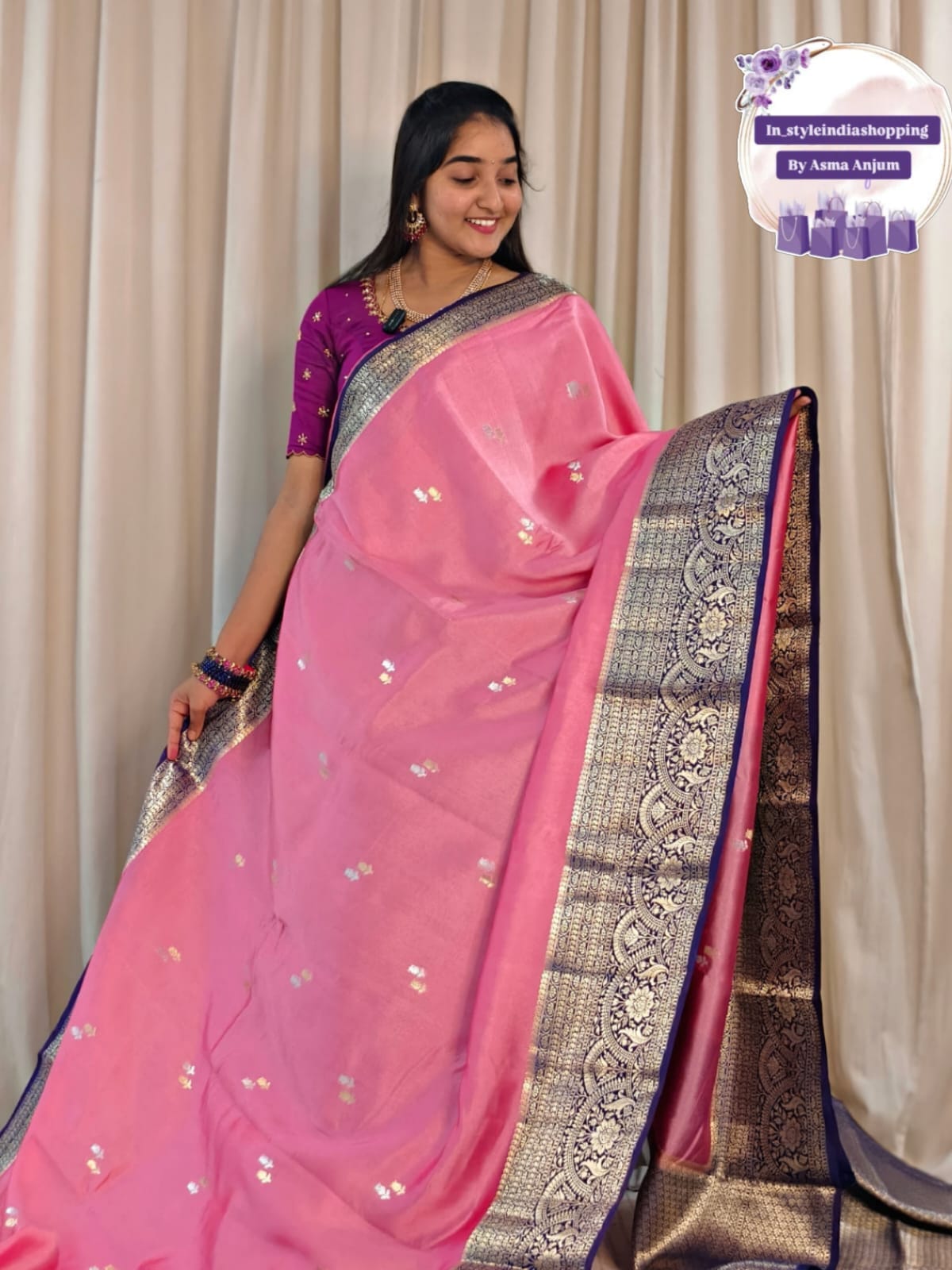 Beautiful pure raw mango sarees - Image 7