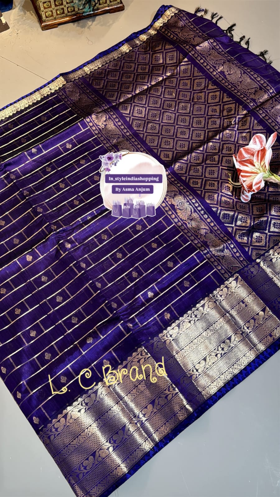 Pure Mangalgiri Pattu saree - Image 3
