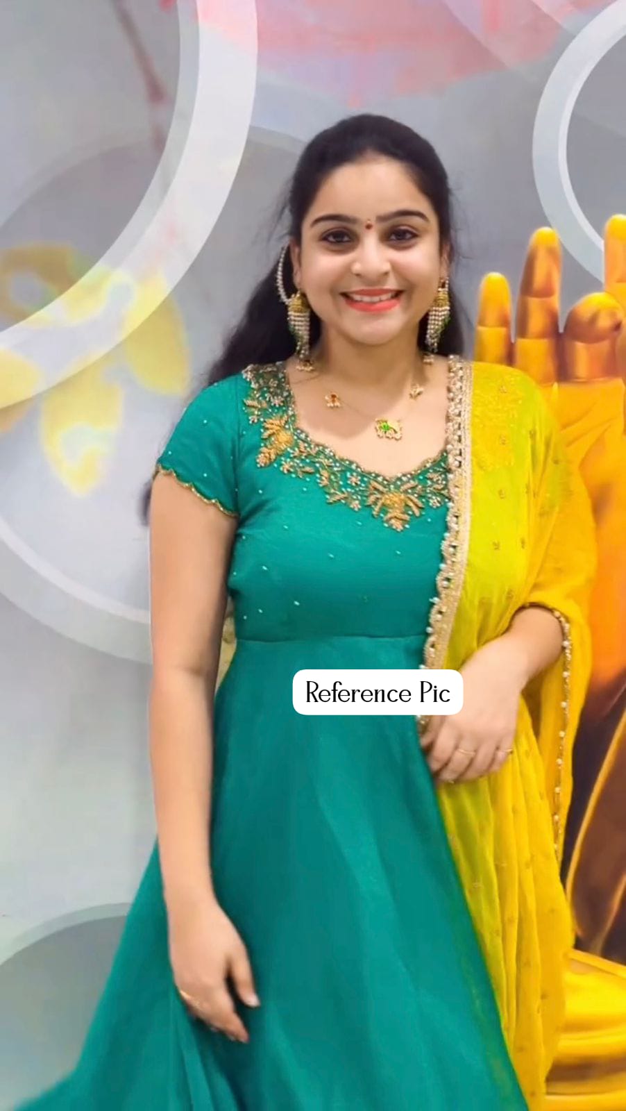 Beautiful gown with dupatta