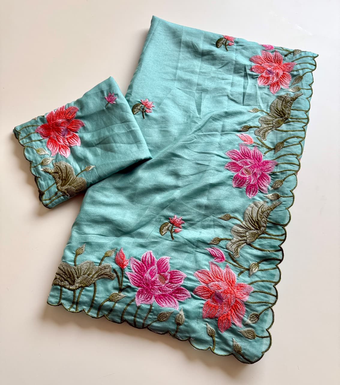 Pure Chocolate Tussar Saree - Image 4