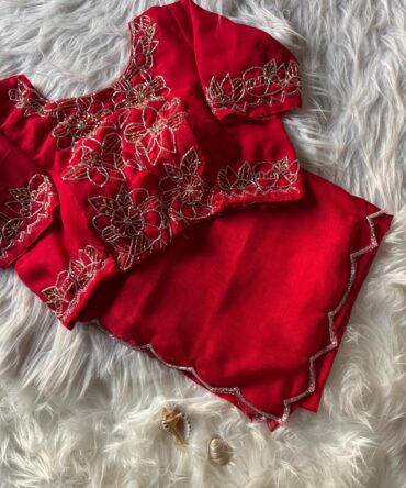 Silk Handwork cuttdana Work Sareee