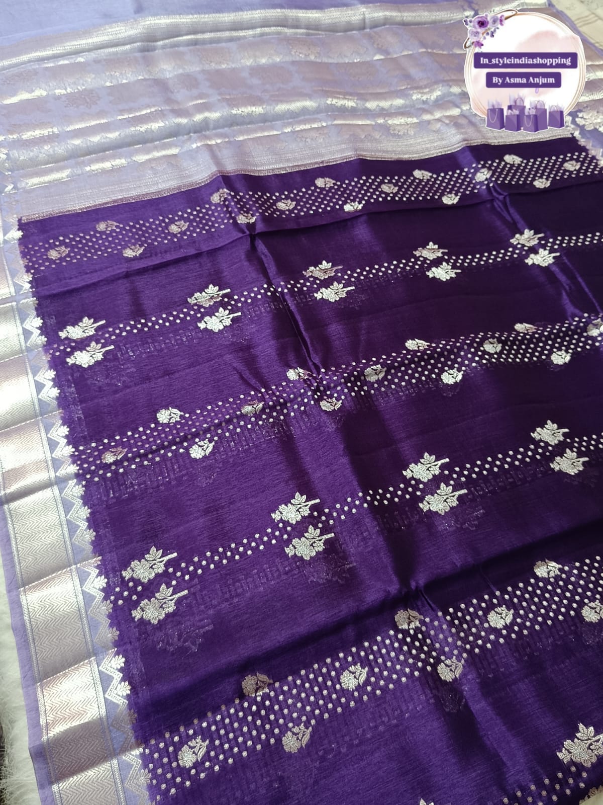 Beautiful pure raw mango sarees - Image 7